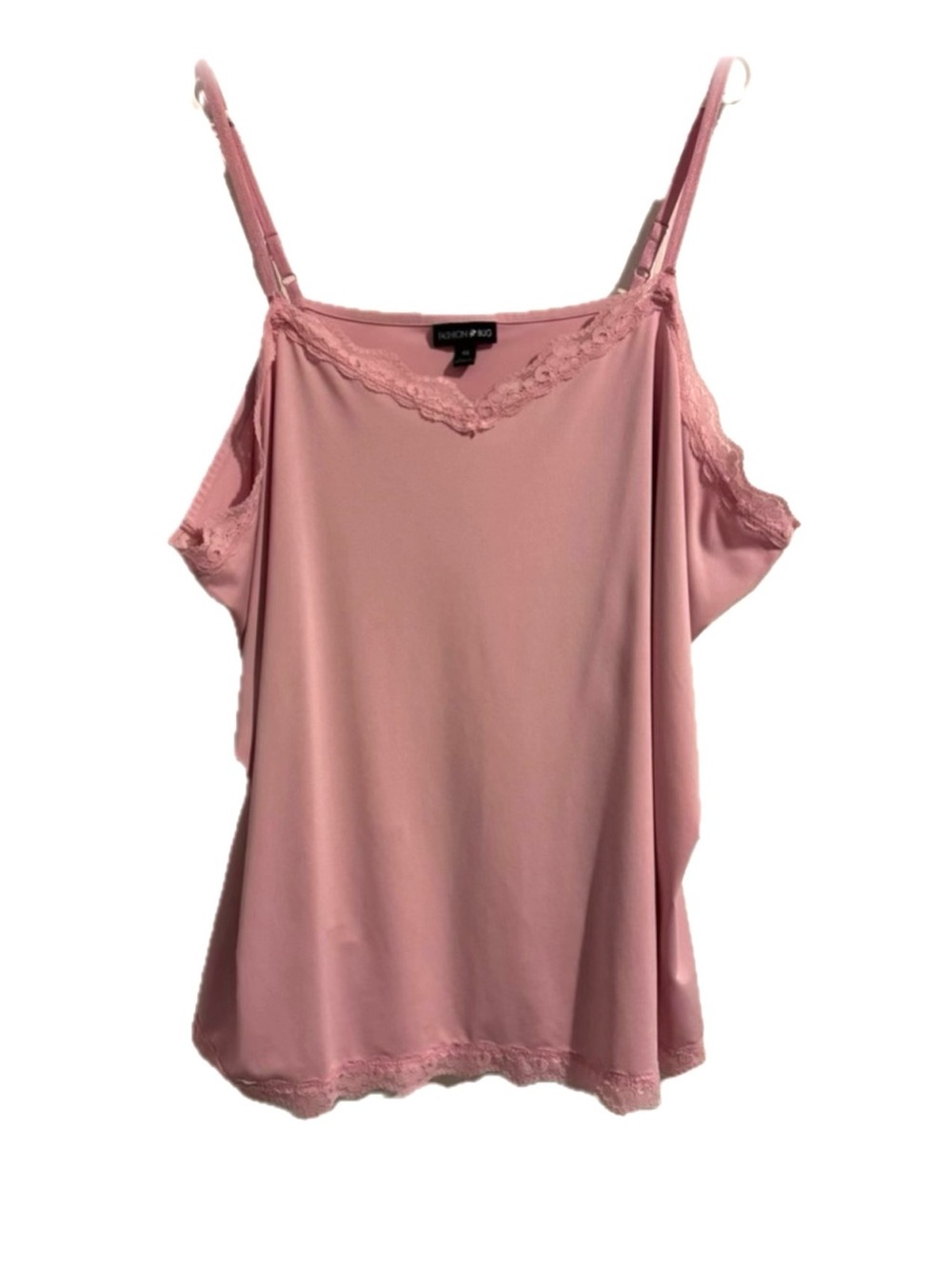 Lane Bryant Pink Lace-Trim Cami Tank Top Plus Size 4X